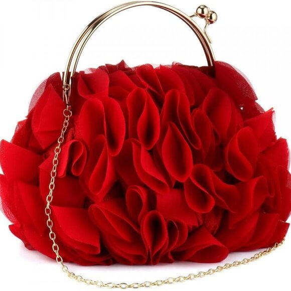 Accessories - Women’s Polyester Clutch Purse with Detachable Chain Small Crossbody Bag for Par